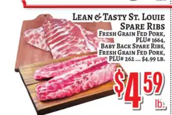 Trade Fair Supermarket LEAN & TASTY ST. LOUIE SPARE RIBS offer