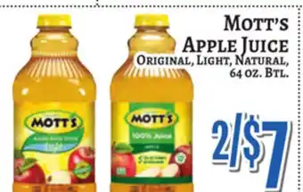 Trade Fair Supermarket Mott's Apple Juice offer