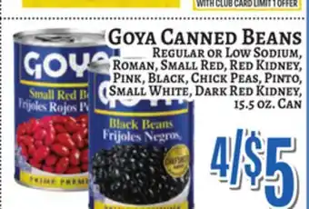 Trade Fair Supermarket GOYA CANNED BEANS offer