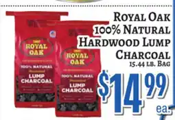 Trade Fair Supermarket ROYAL OAK 100% NATURAL HARDWOOD LUMP CHARCOAL offer