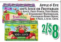 Trade Fair Supermarket Apple & Eve 100% JUICE OR FRUITABLES offer