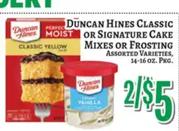 Trade Fair Supermarket Duncan Hines Classic or Signature Cake Mixes or Frosting offer