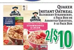 Trade Fair Supermarket Quaker Instant Oatmeal offer