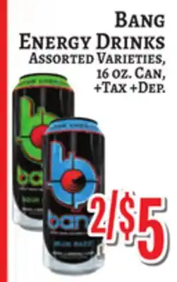 Trade Fair Supermarket BANG ENERGY DRINKS offer