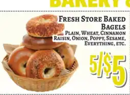 Trade Fair Supermarket FRESH STORE BAKED BAGELS offer