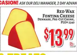 Trade Fair Supermarket Red Wax Fontina Cheese offer
