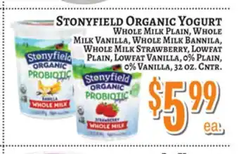Trade Fair Supermarket Stonyfield Organic Yogurt offer