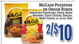 Trade Fair Supermarket McCain Potatoes or Onion Rings offer