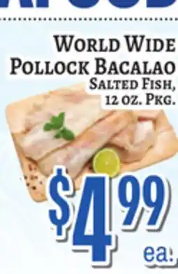 Trade Fair Supermarket World Wide Pollock Bacalao Salted Fish offer