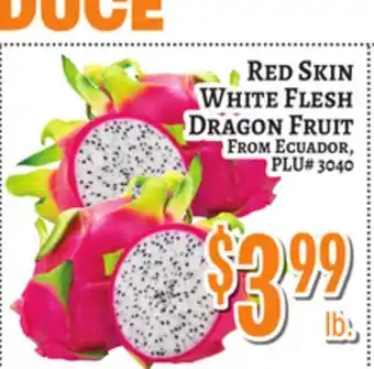 Trade Fair Supermarket Red Skin White Flesh Dragon Fruit offer