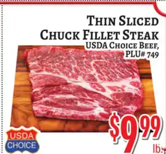 Trade Fair Supermarket THIN SLICED CHUCK FILLET STEAK offer