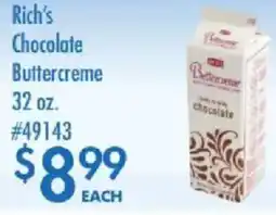 Smart & Final Rich's Chocolate Buttercreme offer