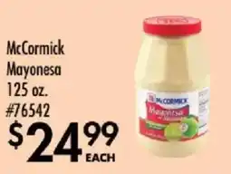 Smart & Final McCormick Mayonesa offer