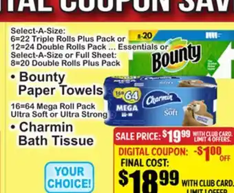SuperFresh • Bounty Paper Towels • Charmin Bath Tissue offer