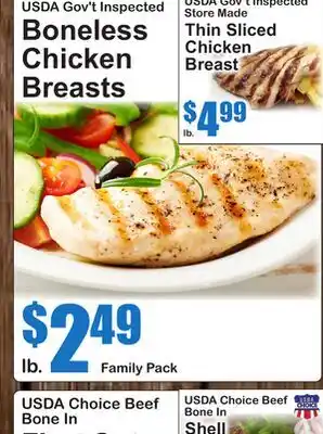 SuperFresh USDA Gov't Inspected Boneless Chicken Breasts offer