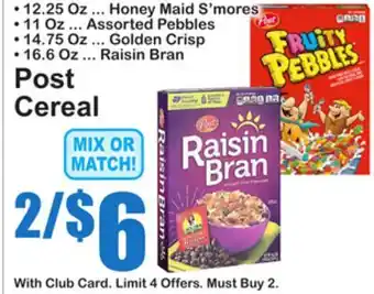 SuperFresh Post Cereal offer