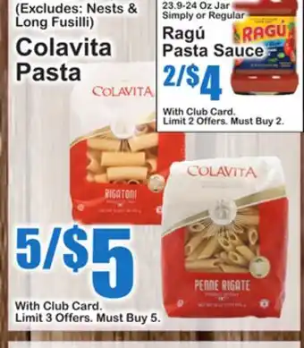 SuperFresh Colavita Pasta offer