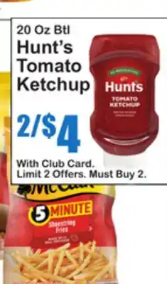 SuperFresh 20 Oz Btl Hunt's Tomato Ketchup offer
