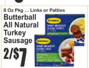 SuperFresh Butterball All Natural Turkey Sausage offer