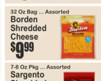 SuperFresh 32 Oz Bag ... Assorted Borden Shredded Cheese offer