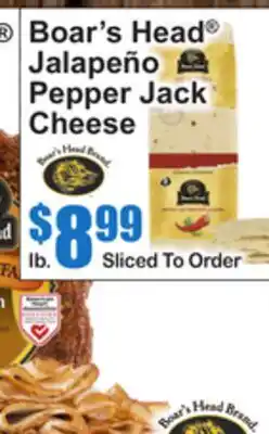 SuperFresh Boar's Head Jalapeño Pepper Jack Cheese offer