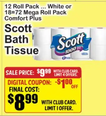 SuperFresh Scott Bath Tissue offer
