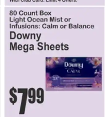 SuperFresh Downy Mega Sheets offer