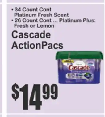 SuperFresh Cascade ActionPacs offer
