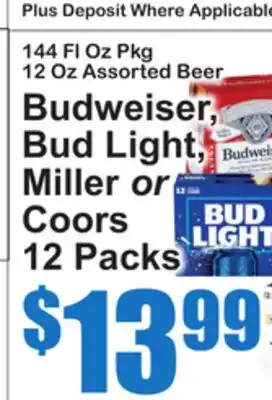 SuperFresh 144 FL Oz Pkg 12 Oz Assorted Beer offer