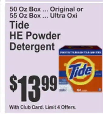 SuperFresh Tide HE Powder Detergent offer