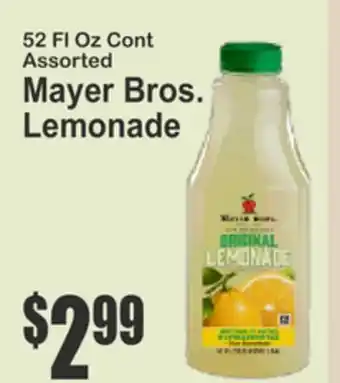 SuperFresh 52 FL OZ Cont Assorted Mayer Bros. Lemonade offer
