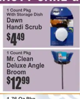 SuperFresh Dawn Handi Scrub, Mr. Clean Deluxe Angle Broom offer