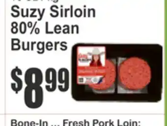 SuperFresh Suzy Sirloin 80% Lean Burgers offer