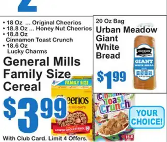 SuperFresh General Mills Family Size Cereal offer