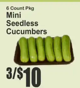 SuperFresh 6 Count Pkg Mini Seedless Cucumbers offer