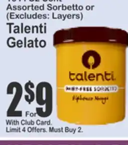 SuperFresh Talenti Gelato offer