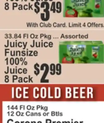 SuperFresh Assorted Juicy Juice Funsize 100% Juice offer