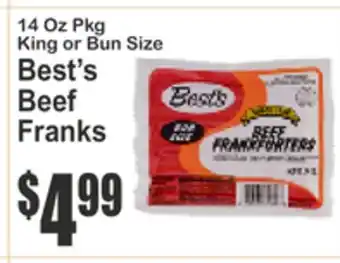 SuperFresh Best's Beef Franks offer