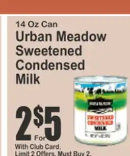 SuperFresh 14 Oz Can Urban Meadow Sweetened Condensed Milk offer