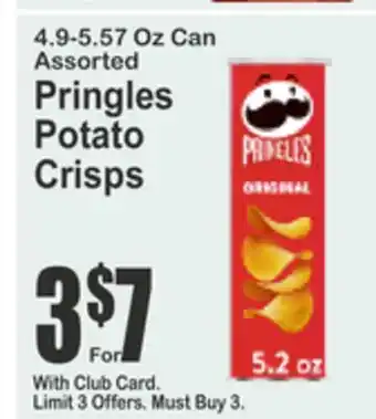 SuperFresh Pringles Potato Crisps offer