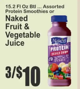 SuperFresh 15.2 Fl Oz Btl ... Assorted Protein Smoothies or Naked Fruit & Vegetable Juice offer