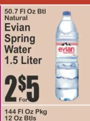 SuperFresh Evian Spring Water offer