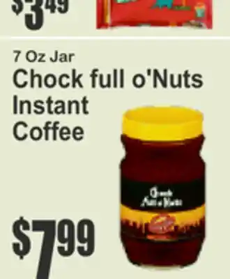 SuperFresh Chock full o'Nuts Instant Coffee offer