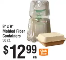 Smart & Final 9 x 9 Molded Fiber Containers offer