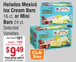 Smart & Final Helados Mexicó Ice Cream Bars or Mini Bars offer