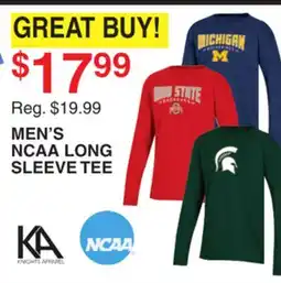 Dunham's Sports MEN'S NCAA LONG SLEEVE TEE offer