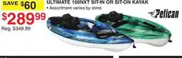 Dunham's Sports PELICAN ULTIMATE 100NXT SIT-IN OR SIT-ON KAYAK offer