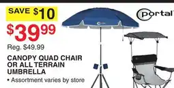 Dunham's Sports CANOPY QUAD CHAIR OR ALL TERRAIN UMBRELLA offer