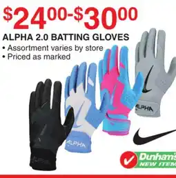 Dunham's Sports ALPHA 2.0 BATTING GLOVES offer