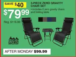 Dunham's Sports WFS 3-PIECE ZERO GRAVITY CHAIR SET offer